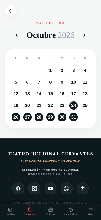 Captura oficial calendario mensual