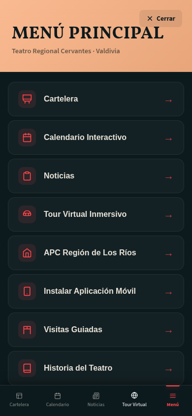 Captura oficial menú principal